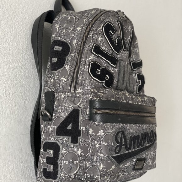 Dolce and Gabbana Sicilia Amore Patch Crown Bee Backpack (RARE-Runway Piece) - Picture 3 of 14